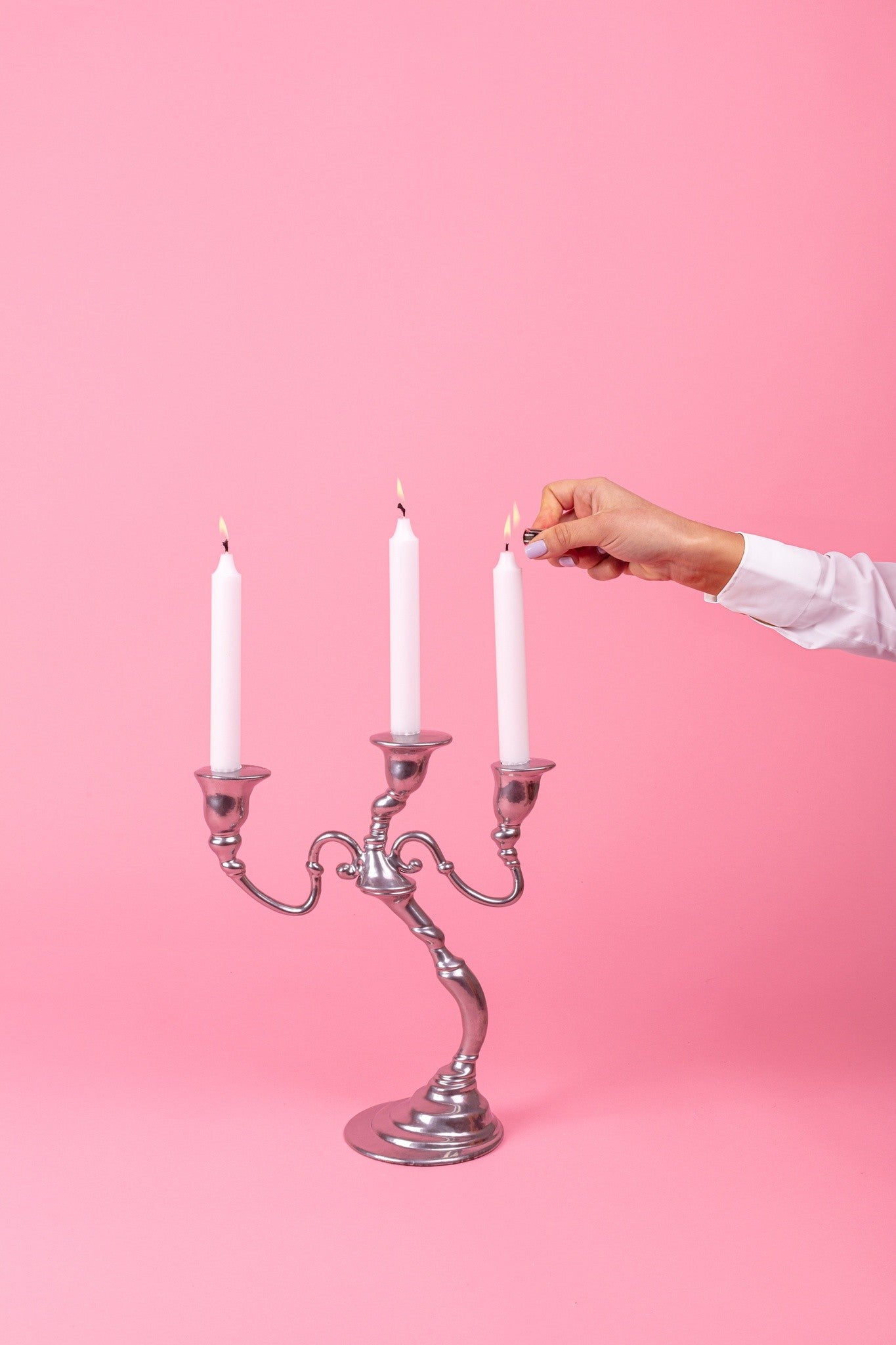 Skulpturaler Kerzenständer im barocken Stil von Seletti