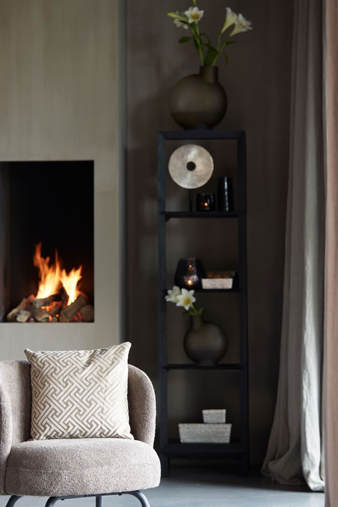 Sessel DIEYDA beige schwarz 67x68x72cm