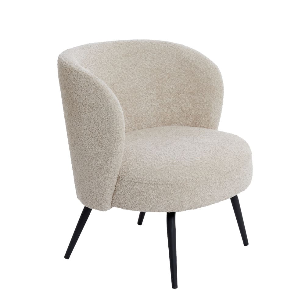 Sessel DIEYDA beige schwarz 67x68x72cm