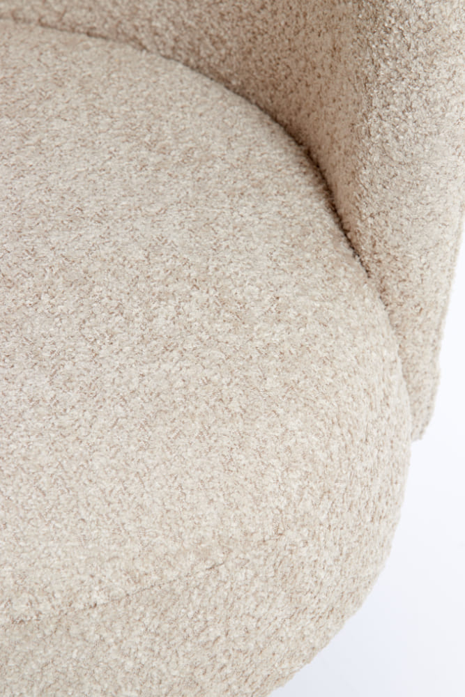 Sessel DIEYDA beige schwarz 67x68x72cm