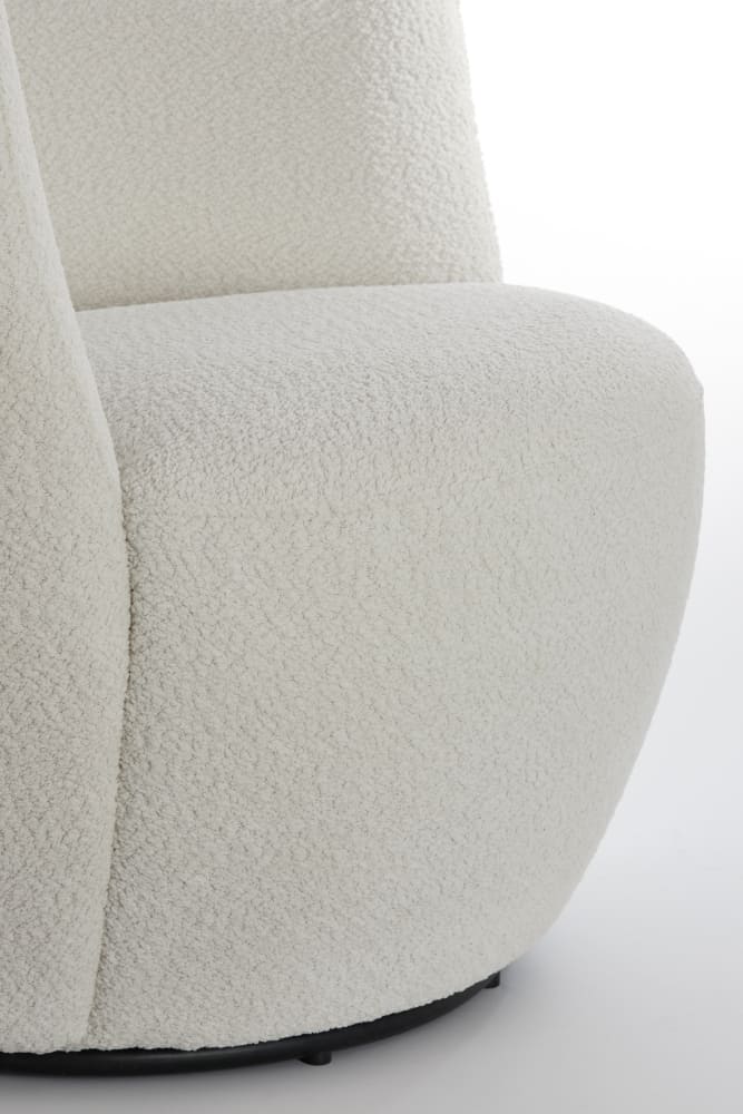 Sessel SENJA weiß boucle 89x85x74cm