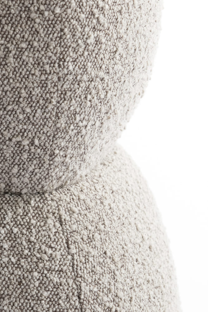 Sitzpouf LEYLA beige Ø40x46 cm