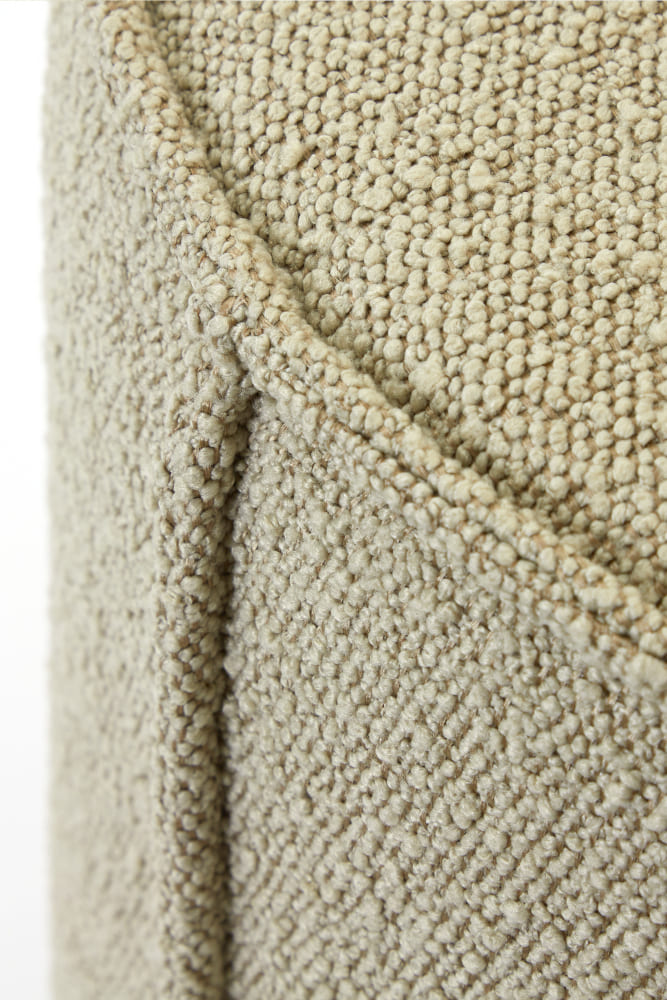 Sitzpouf HAELEY Ø50x40 cm bouclé hell karamell