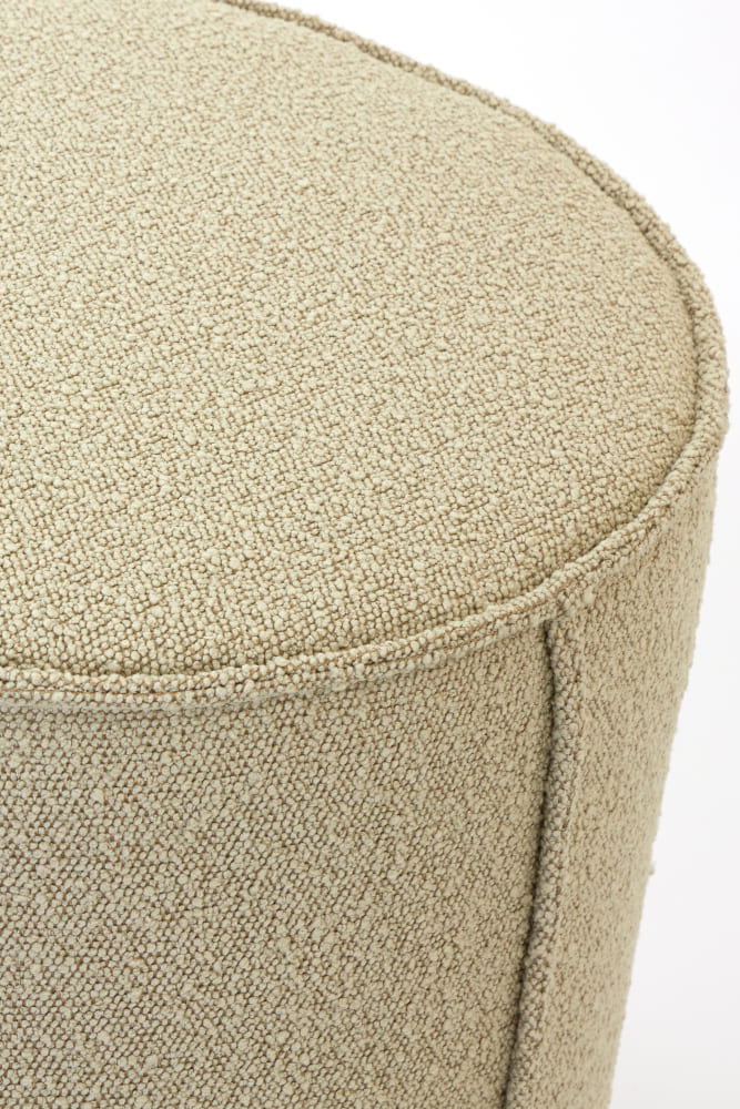 Sitzpouf HAELEY Ø50x40 cm bouclé hell karamell