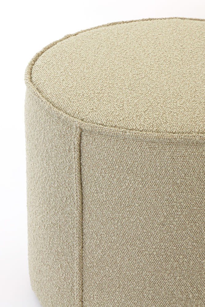 Sitzpouf HAELEY Ø50x40 cm bouclé hell karamell