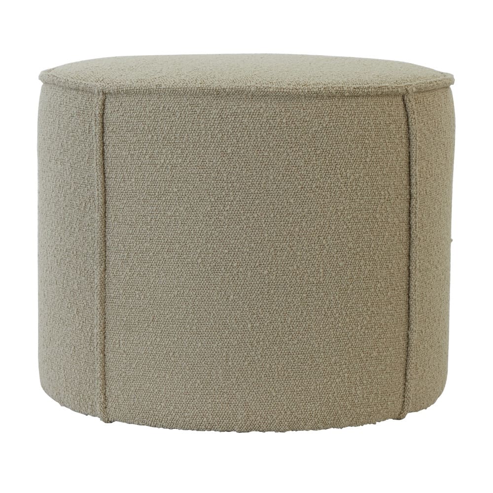 Sitzpouf HAELEY Ø50x40 cm bouclé hell karamell