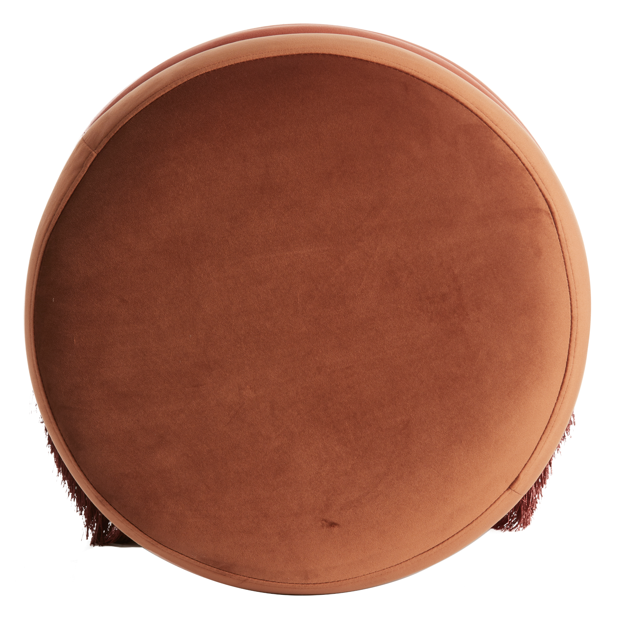 Luxuriöser Sitzpouf TACITU von Light & Living in Burgund.