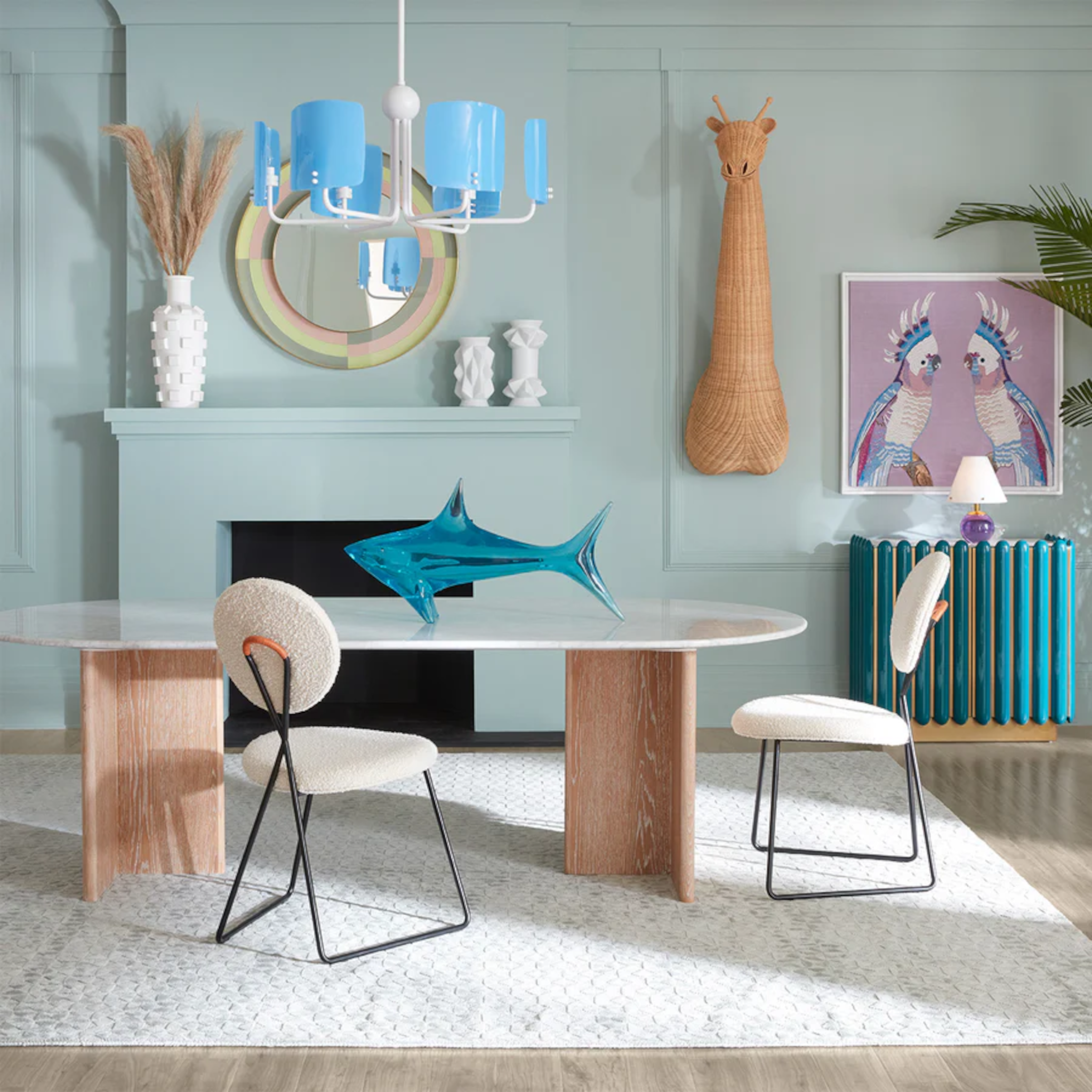 Handgegossener Acrylhai von Jonathan Adler - Wohnzimmer Dekoration