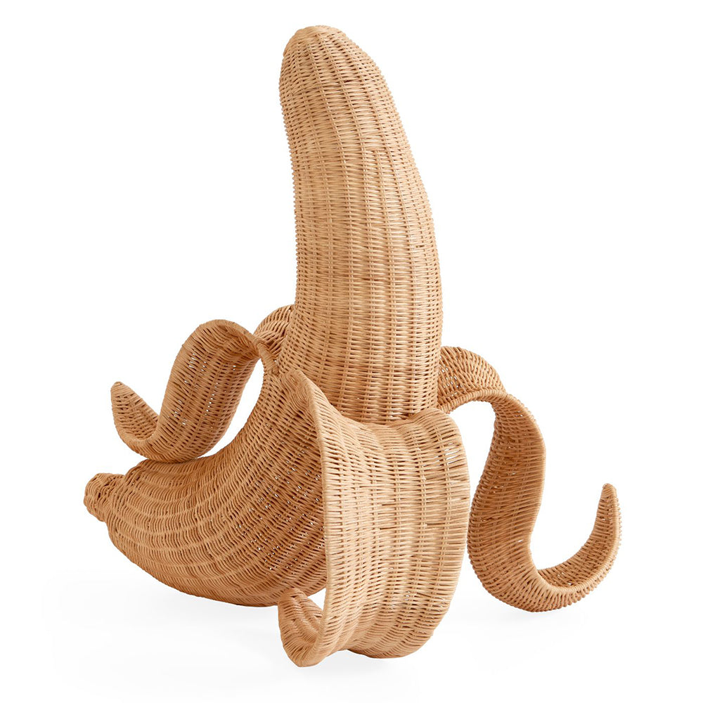 Skulptur WICKER BANANA natur Rattan von Jonathan Adler