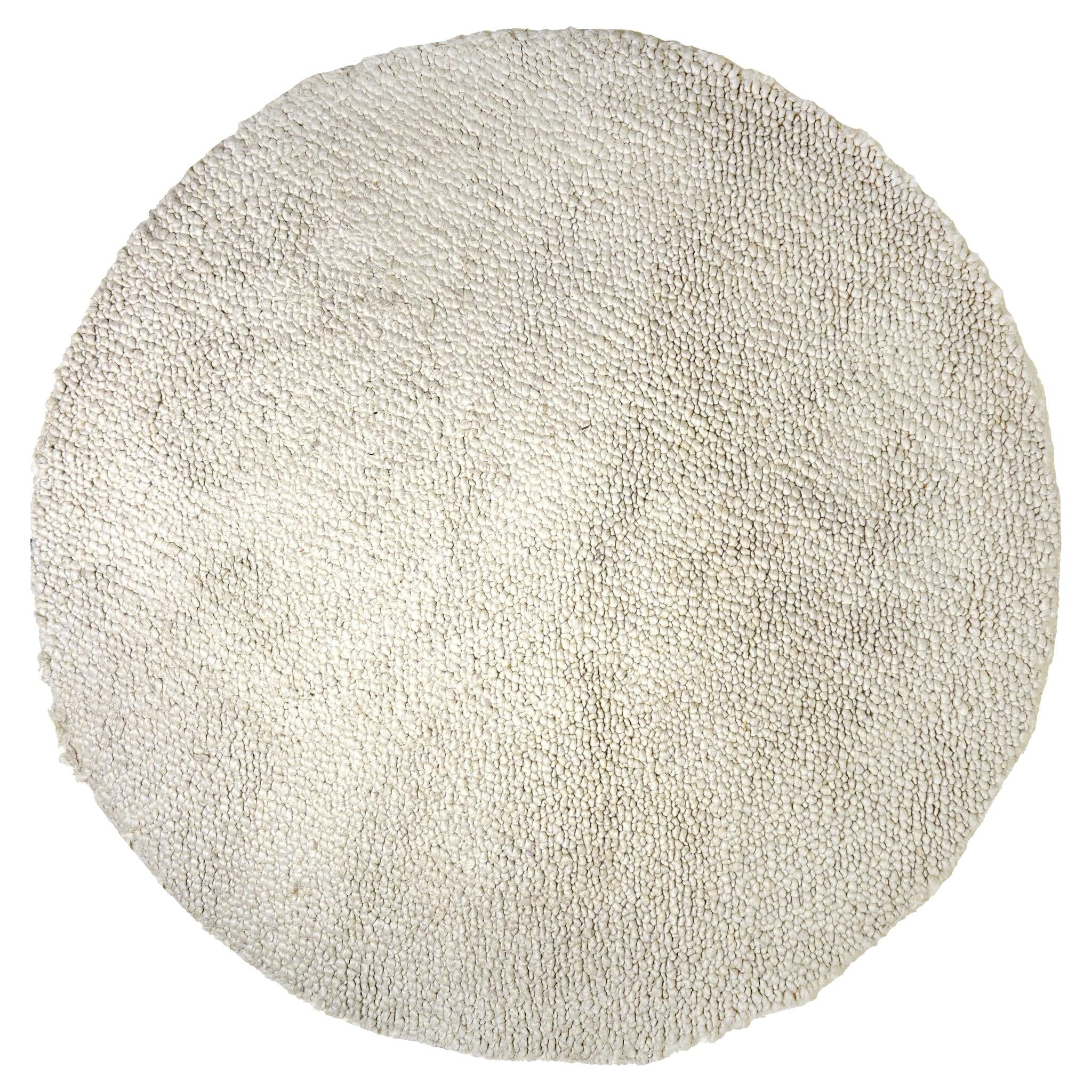 Runder Naturteppich Ø220 cm in hellem Beige