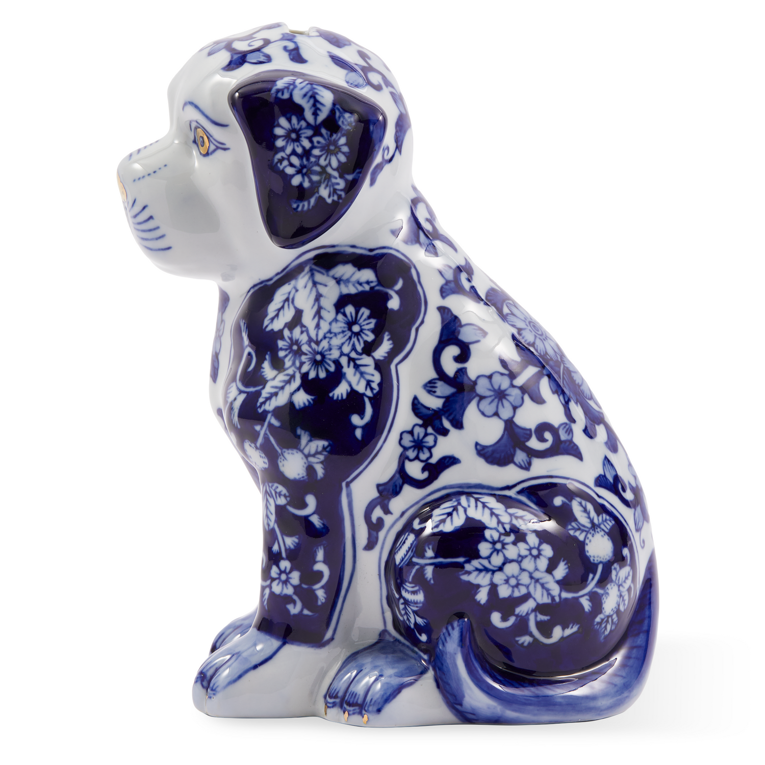 Verspielte Porzellanfigur mit kunstvoller Bemalung