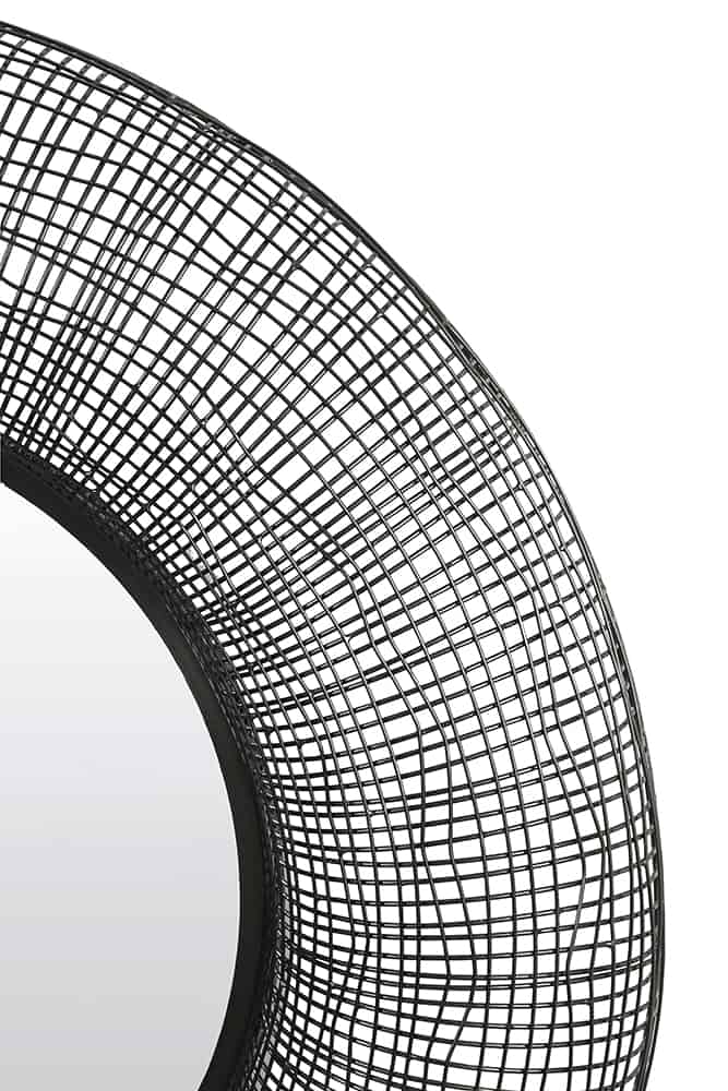 Spiegel SAMAT von Light & Living, mit Struktur in mattschwarz