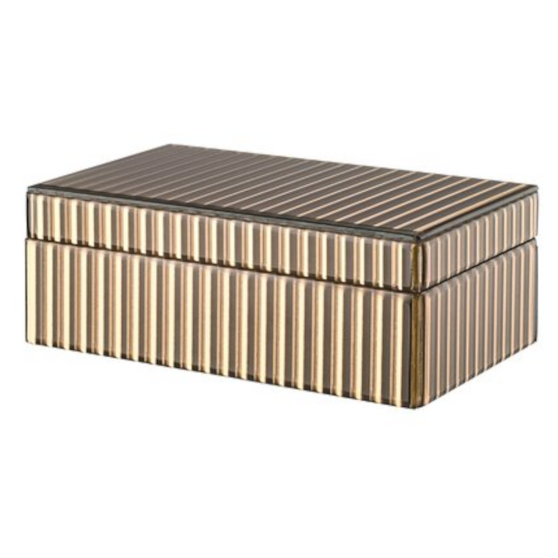 Goldene MIROIR SPIEGELBOX mit glänzender Oberfläche.