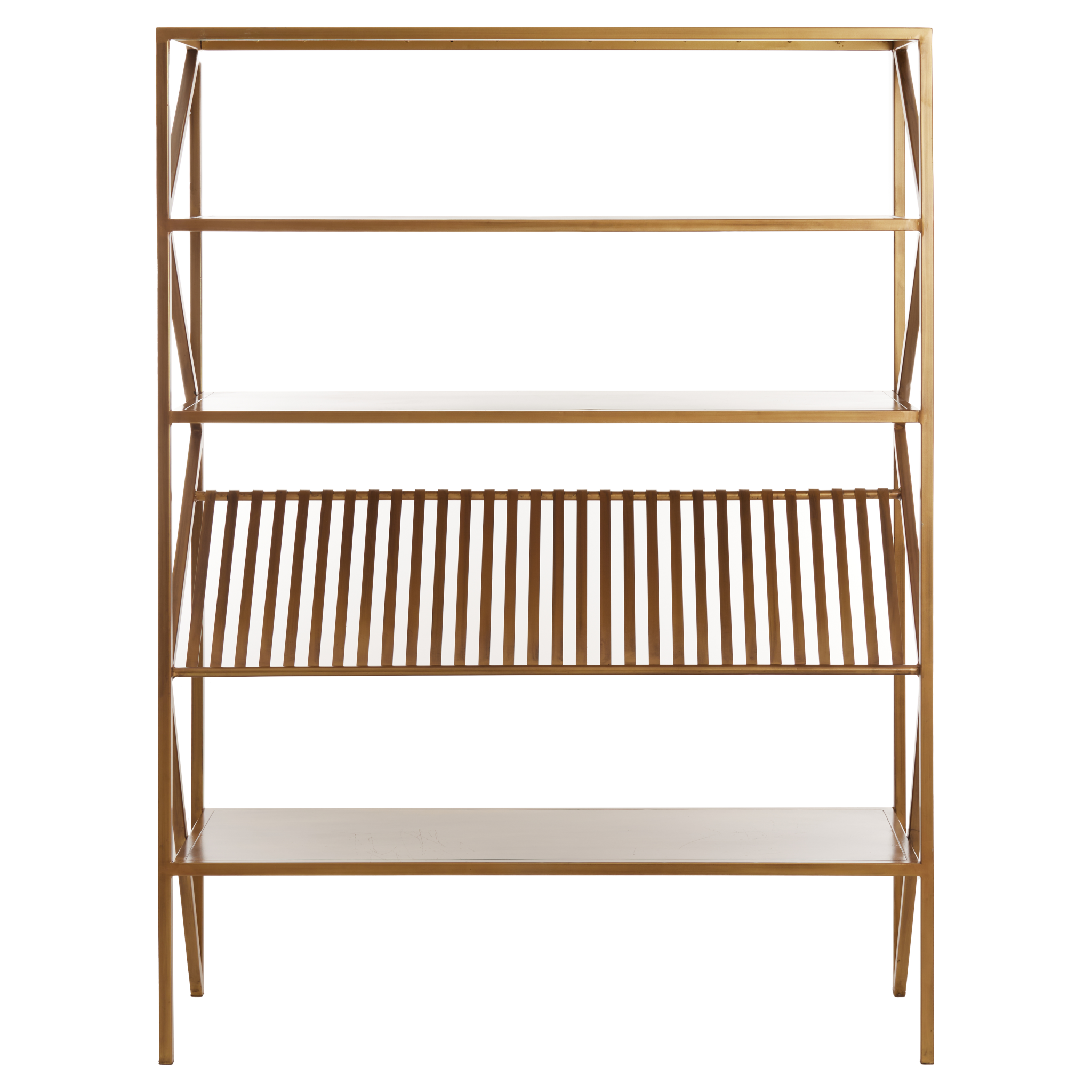 Hochwertiges Standregal "Ezra" in Antik Bronze, Design von Light & Living.