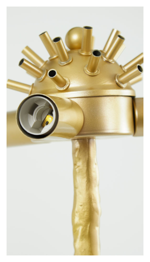 Stehleuchte FEATHER gold/pfirsich