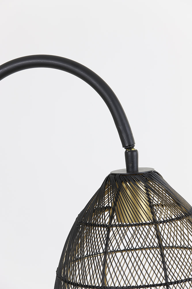 Stehleuchte MEYA in matt schwarz und gold der Marke Light & Living