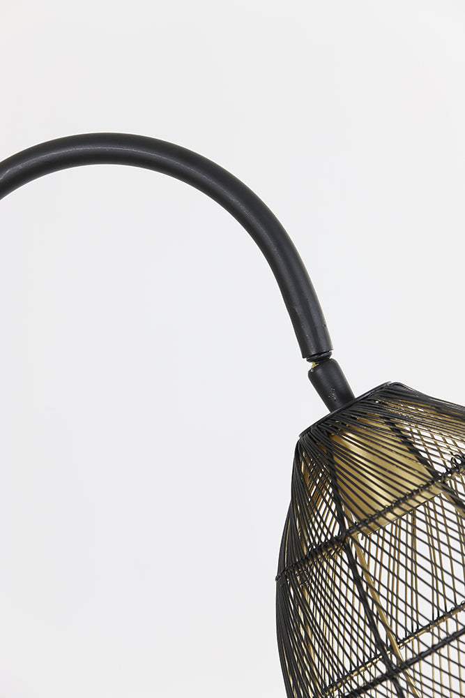 Stehleuchte MEYA in matt schwarz und gold der Marke Light & Living