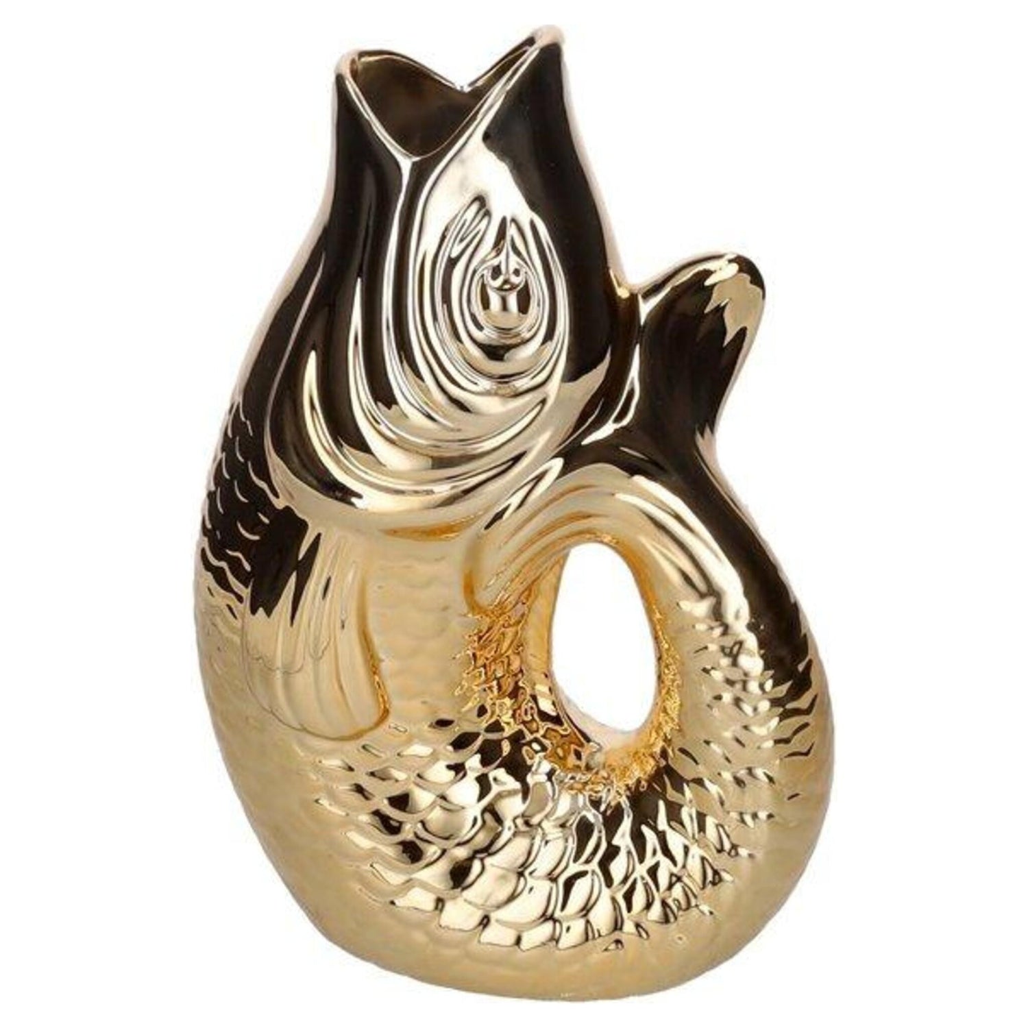 Monsieur Carafon Fischvase gold 2,7 Liter für moderne Einrichtung