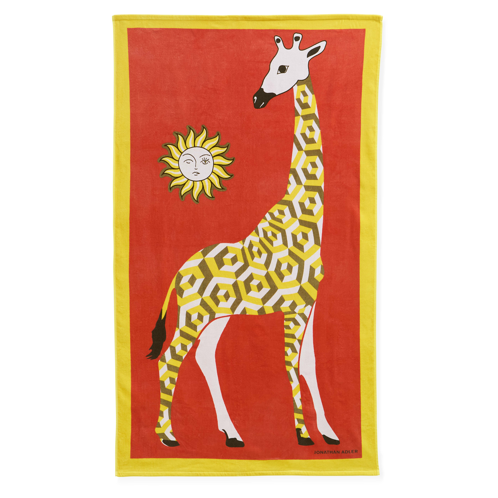 Jonathan Adler Giraffe Beach Towel – farbenfrohes Strandtuch