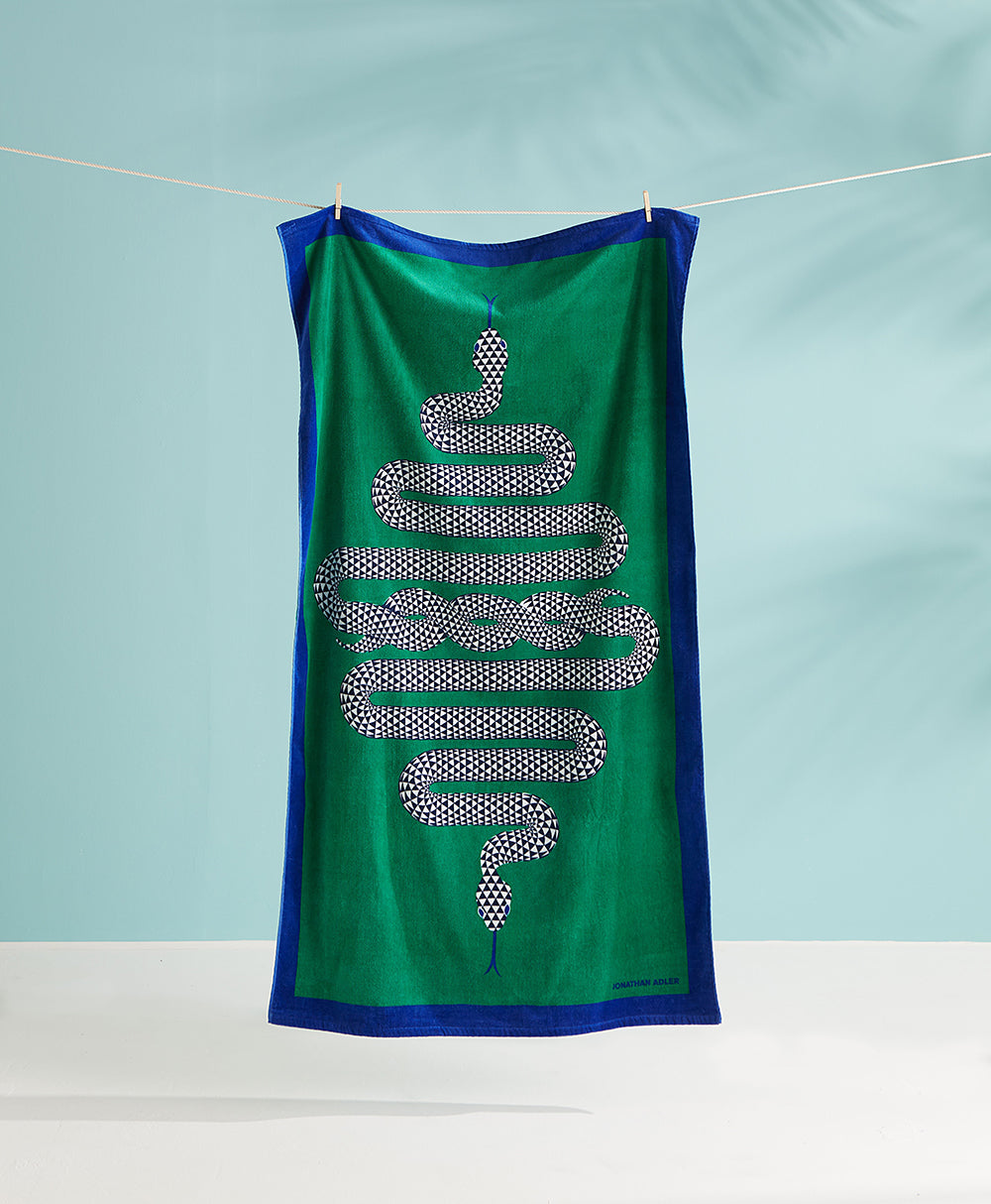 Strandtuch SNAKE 100x178cm von Jonathan Adler