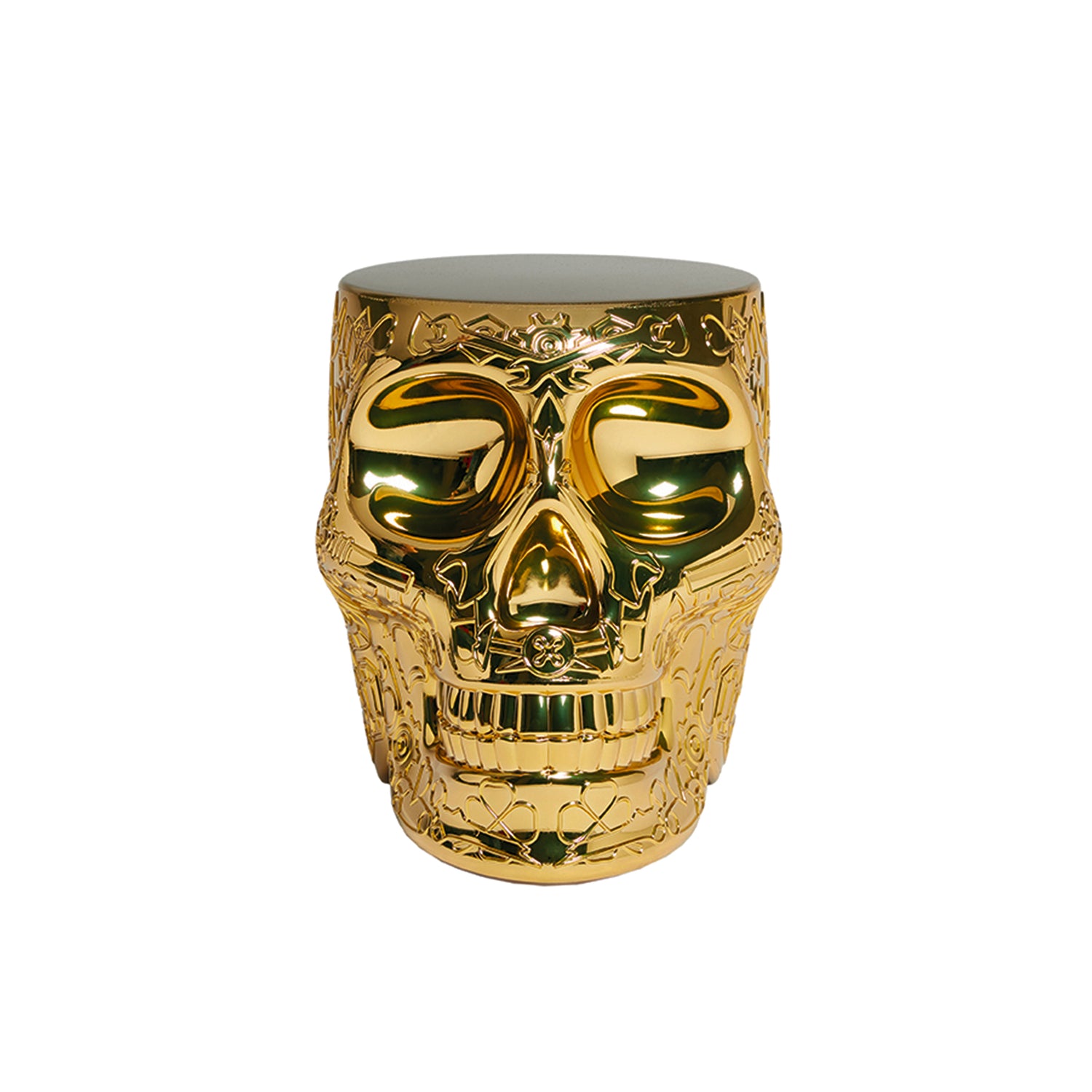 Stuhl & Beistelltisch MEXICO in Gold von Qeeboo