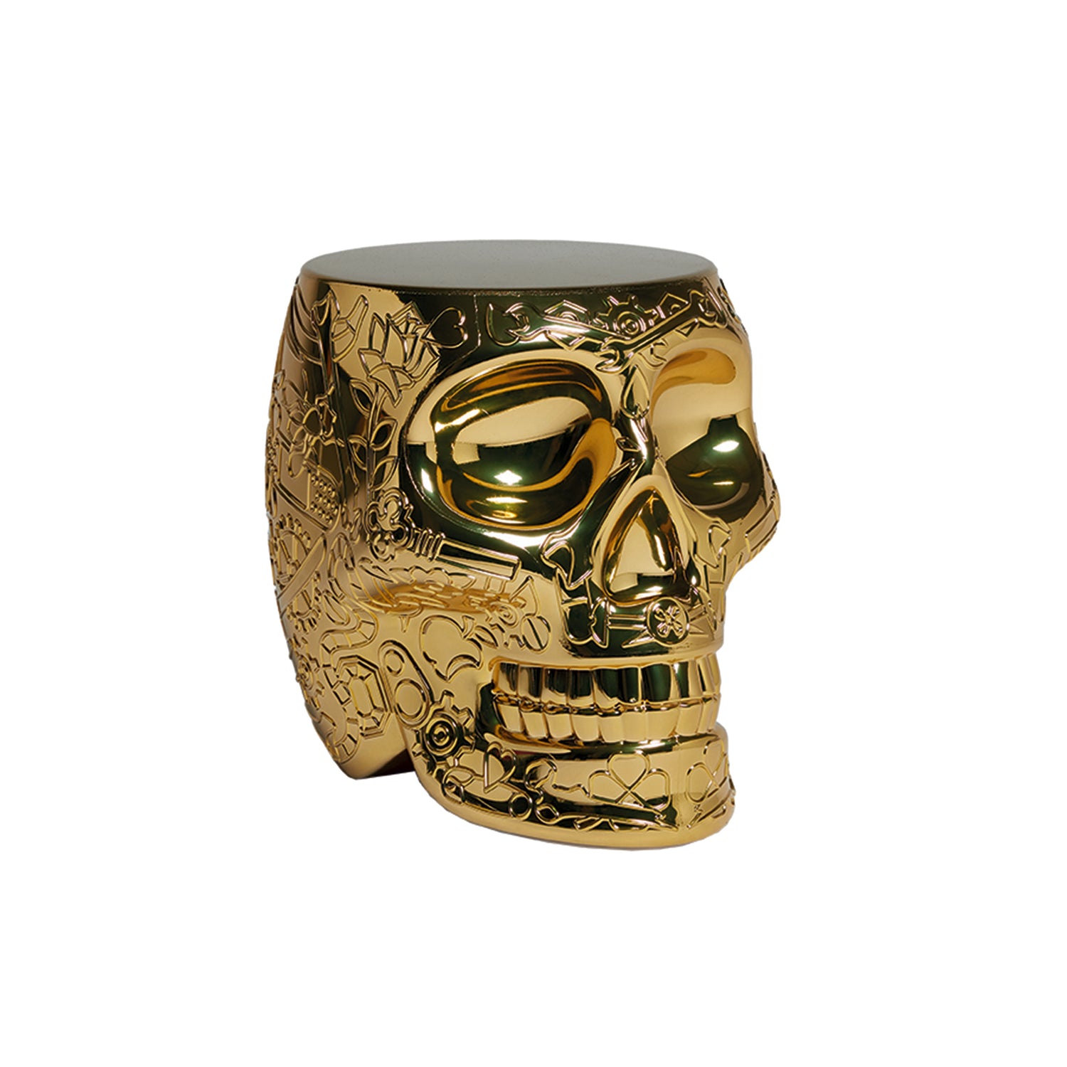 Stuhl & Beistelltisch MEXICO in Gold von Qeeboo