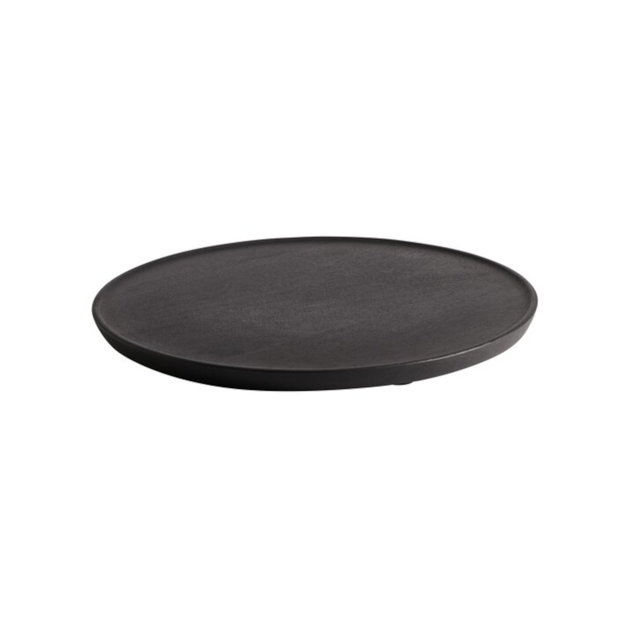 Elegantes Serviertablett aus schwarzem Mangoholz