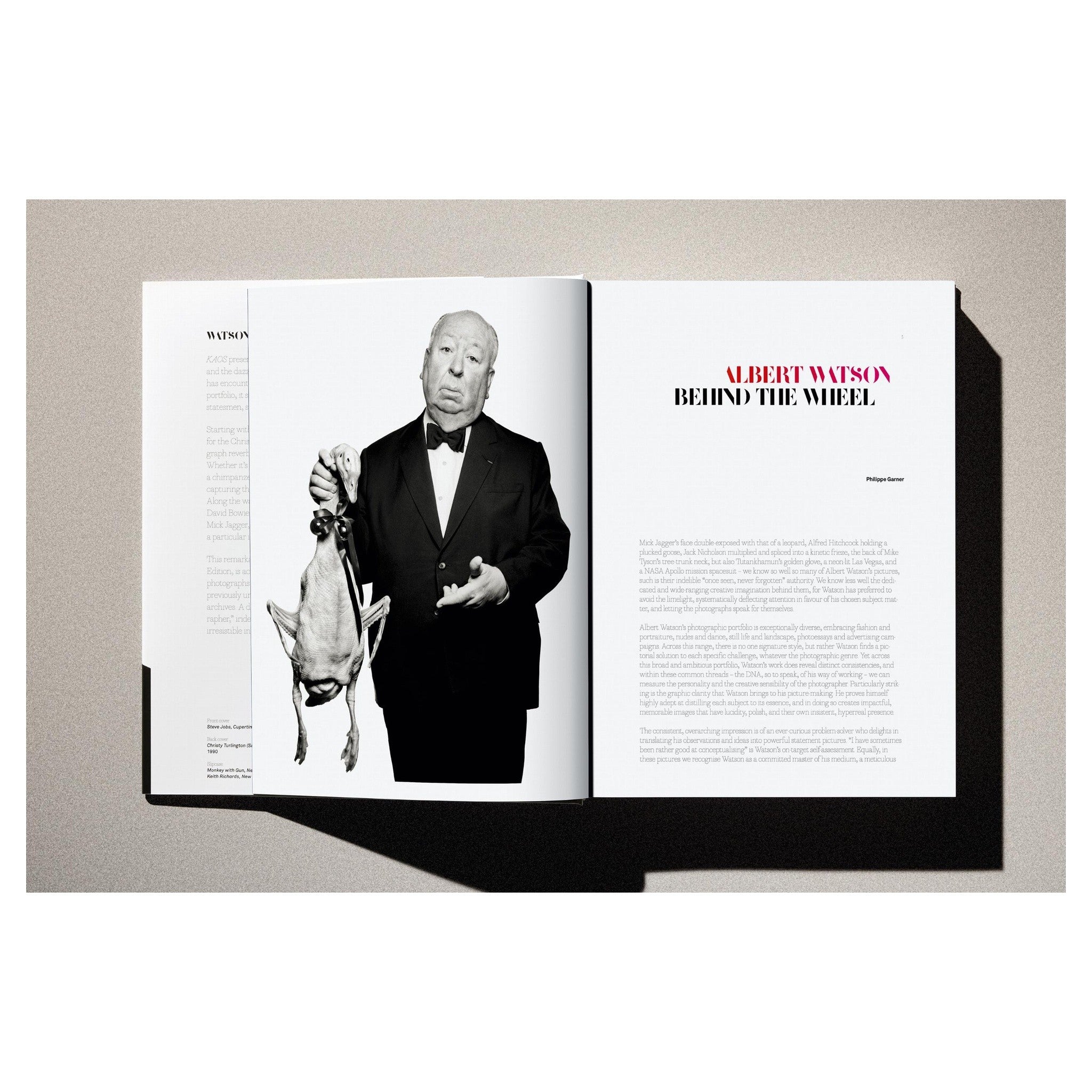 Der Bildband „Kaos“ in seitlicher Perspektive mit sichtbarer Buchkante.