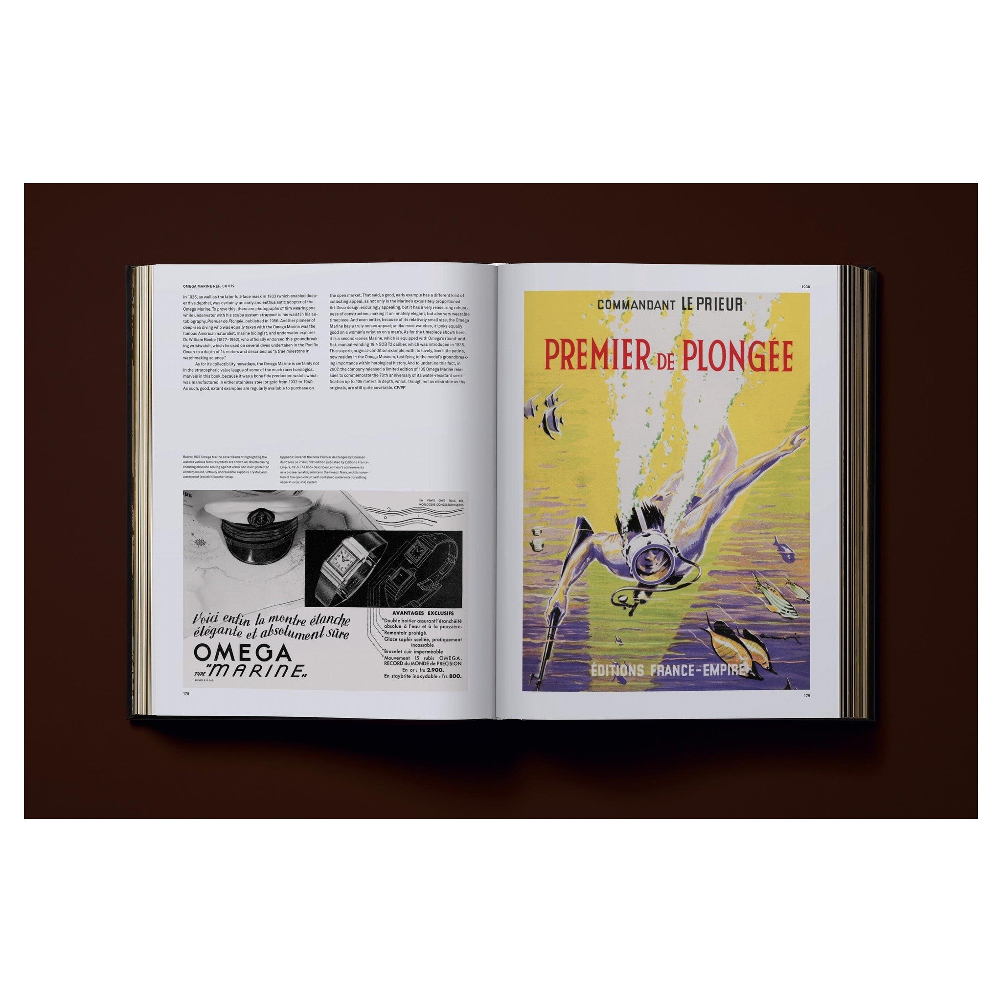 Schwarzes Cover mit Chronographenzifferblatt in präziser Beleuchtung.