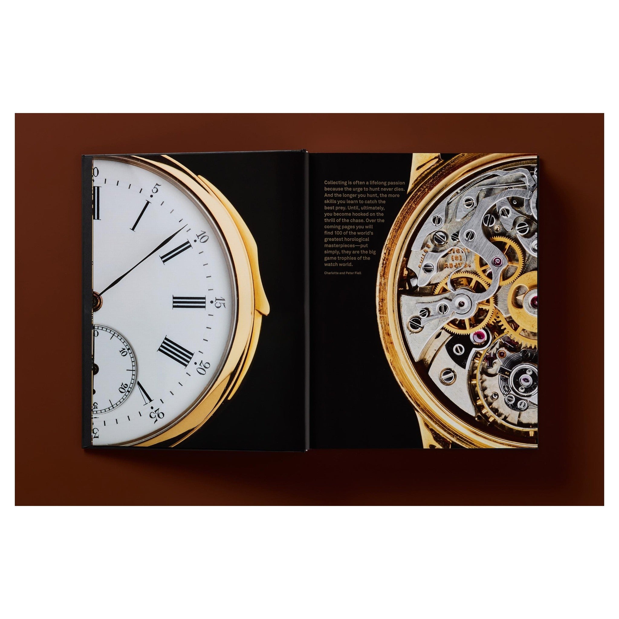XXL-Bildband über legendäre Uhrenmodelle in edler, dunkler Gestaltung.