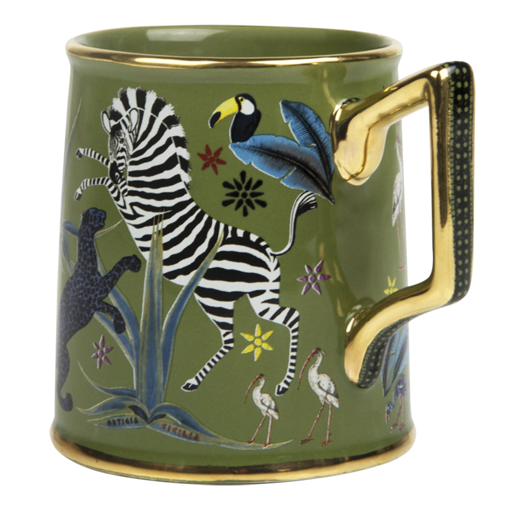 Tasse TAZZA GREEN aus Porzellan von der Marke Ortigia Sicilia