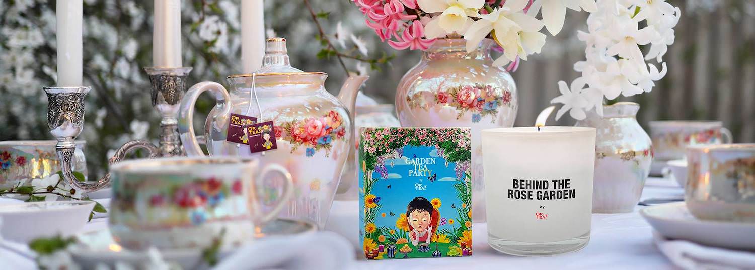 Stilvolles Arrangement der Produkte von Or tea