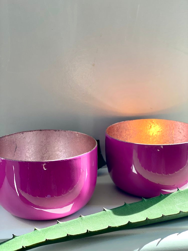 Teelichthalter MADRAS fuchsia