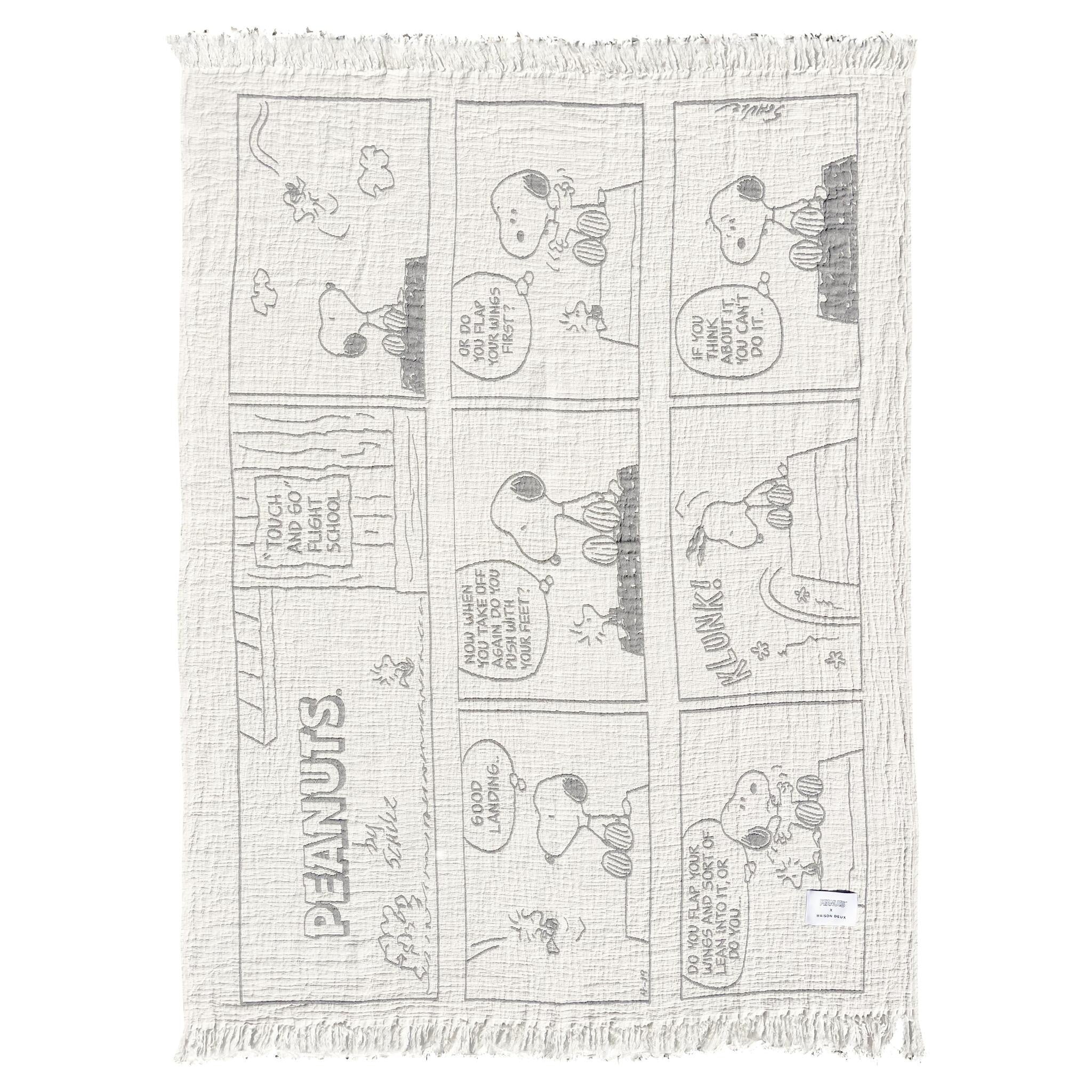 Peanuts Blanket Comic Flightschool Decke mit Comic-Print