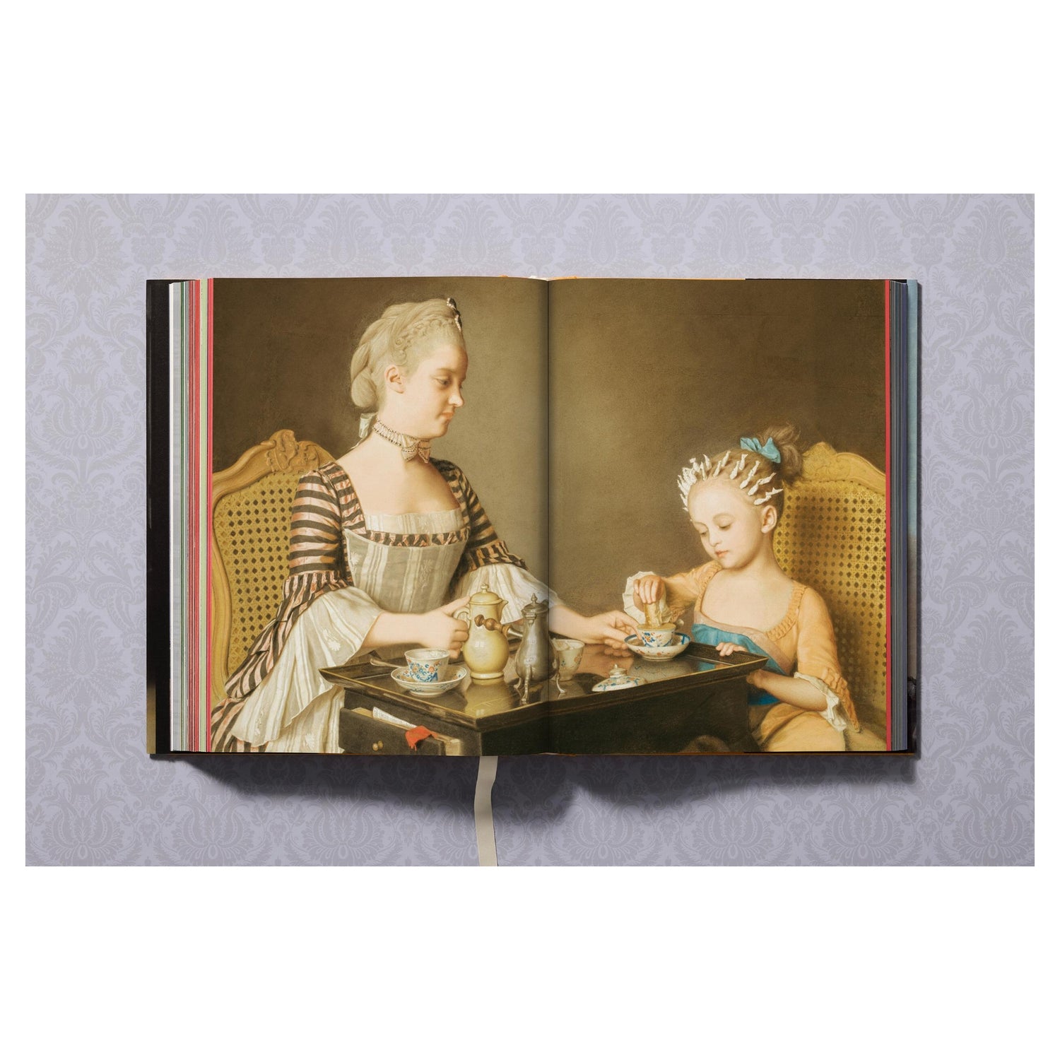 Portrait von David Hockney im Kunstbuch der National Gallery