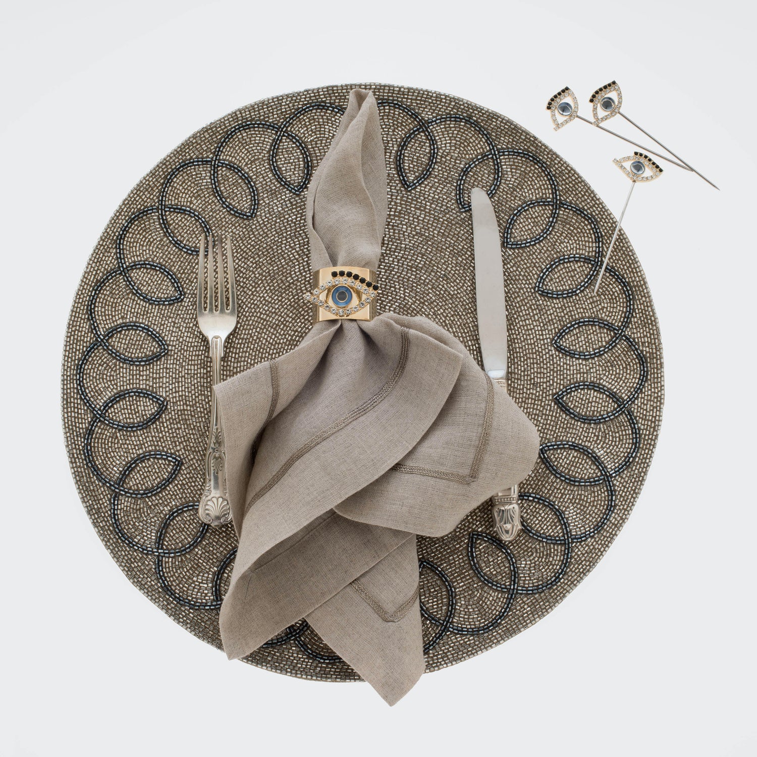 Tischdekoration Serviettenring Evil Eye
