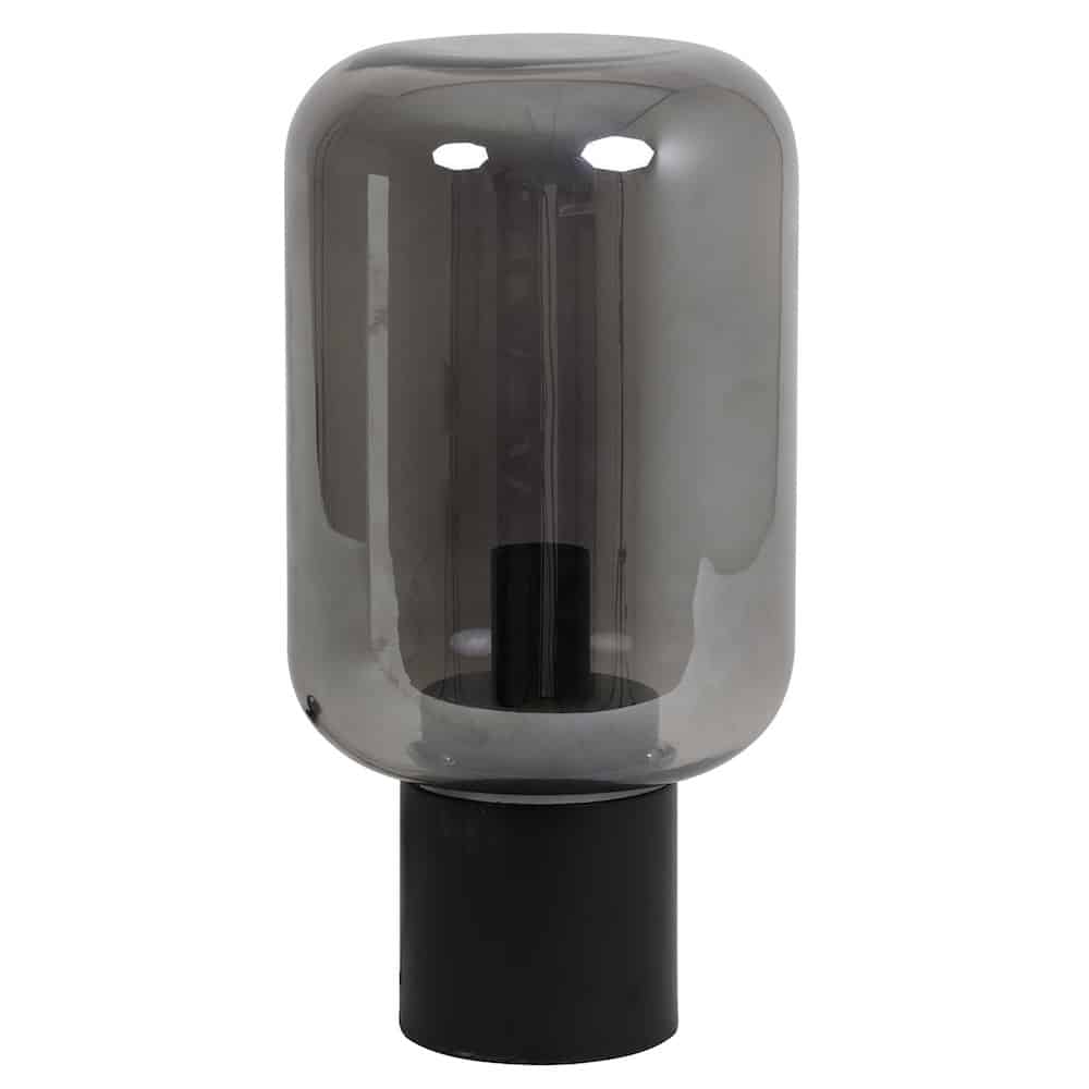 Tischlampe ARTURAN smoke grau, matt schwarz