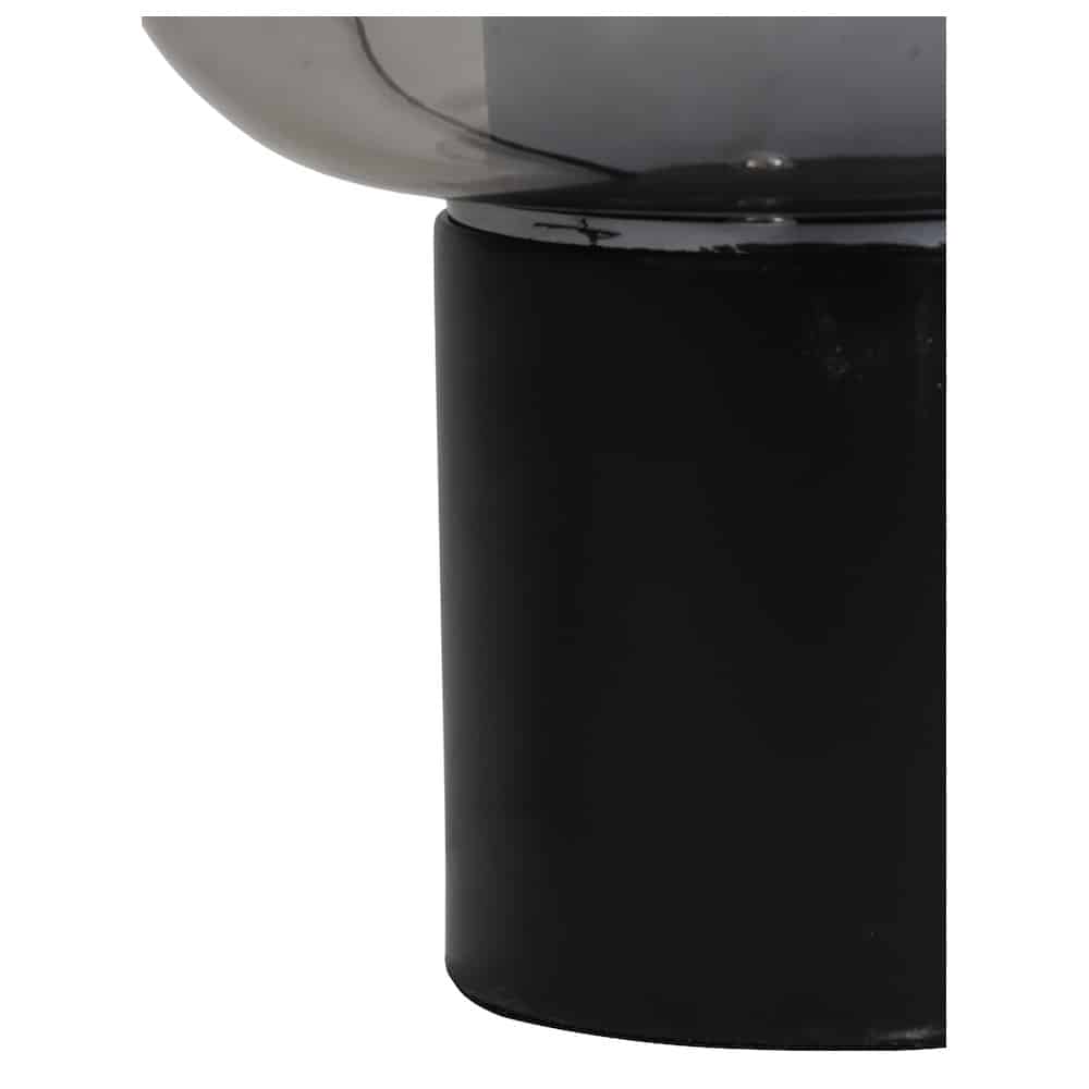 Tischlampe ARTURAN matt schwarz, smoke grau7 Ø29,5x33,5cm