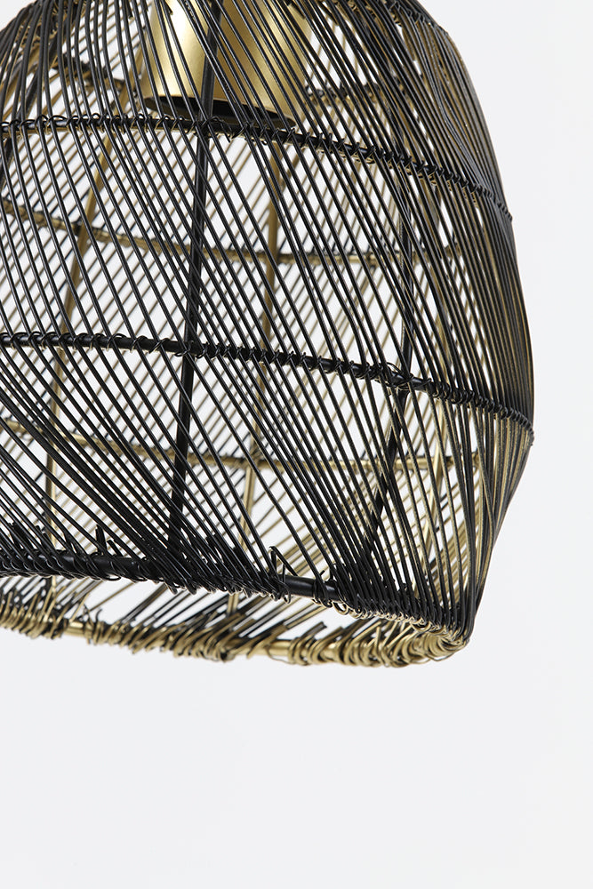 Tischleuchte MEYA in matt schwarz und gold der Marke Light & Living