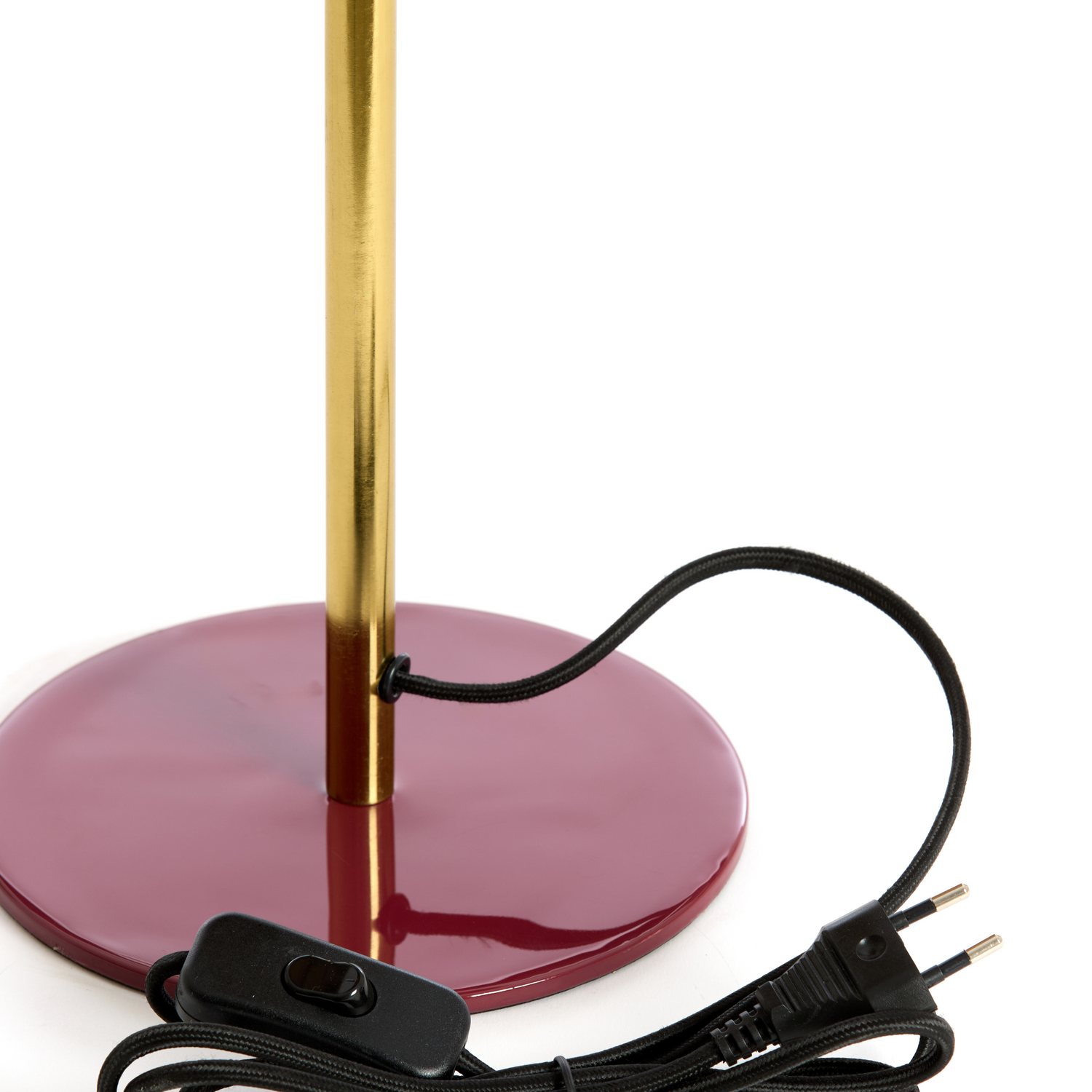 Lampenfuss Surin in dunkelrot und gold