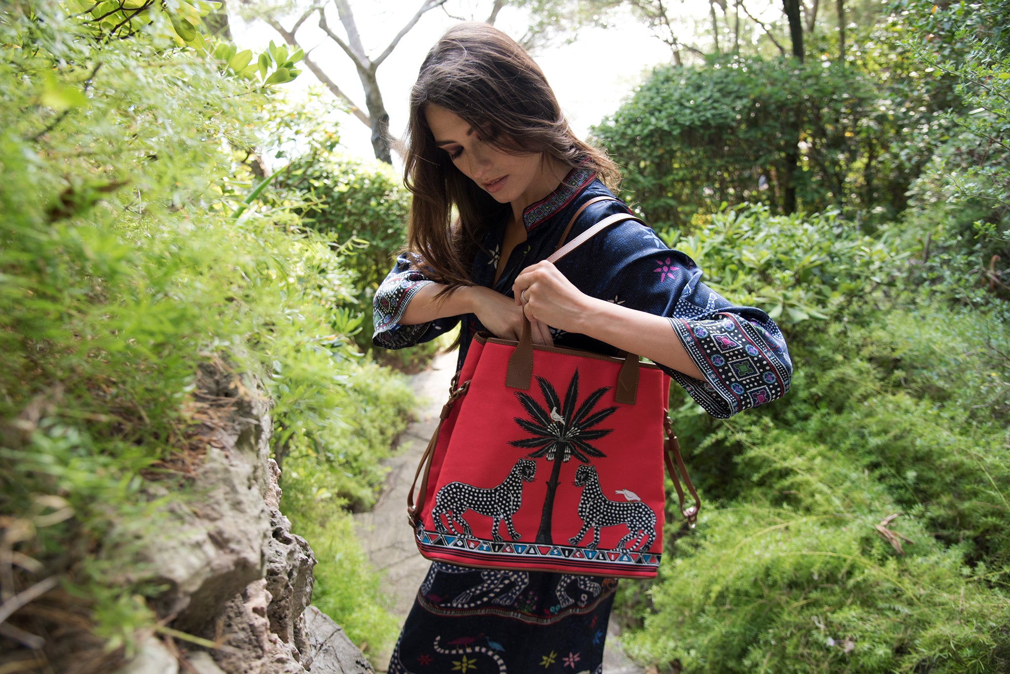 Tote Bag GATTOPARDO ROSSO in Rot von Ortigia Sicilia