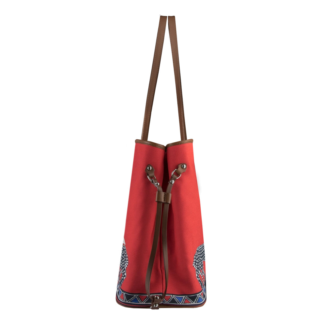 Tote Bag GATTOPARDO ROSSO in Rot von Ortigia Sicilia