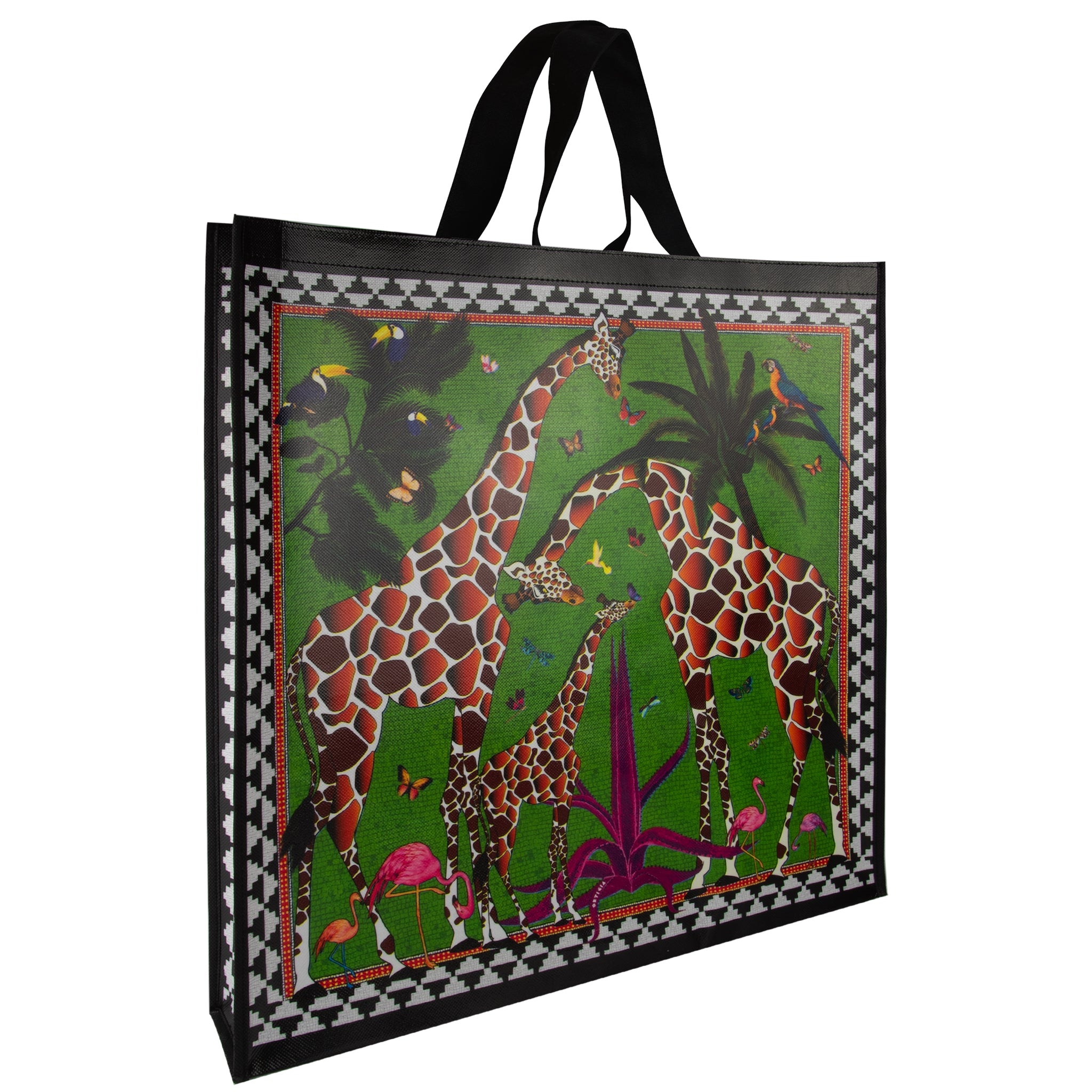 Tragetasche CARRIER TOTE BAG GIRAFFE grün