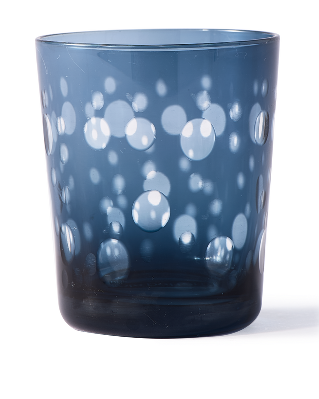 Trinkglas CUTTINGS blau