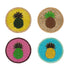 Untersetzer "Pineapple" – handbestickt mit Glasperlen im 4er-Set von Joanna Buchanan