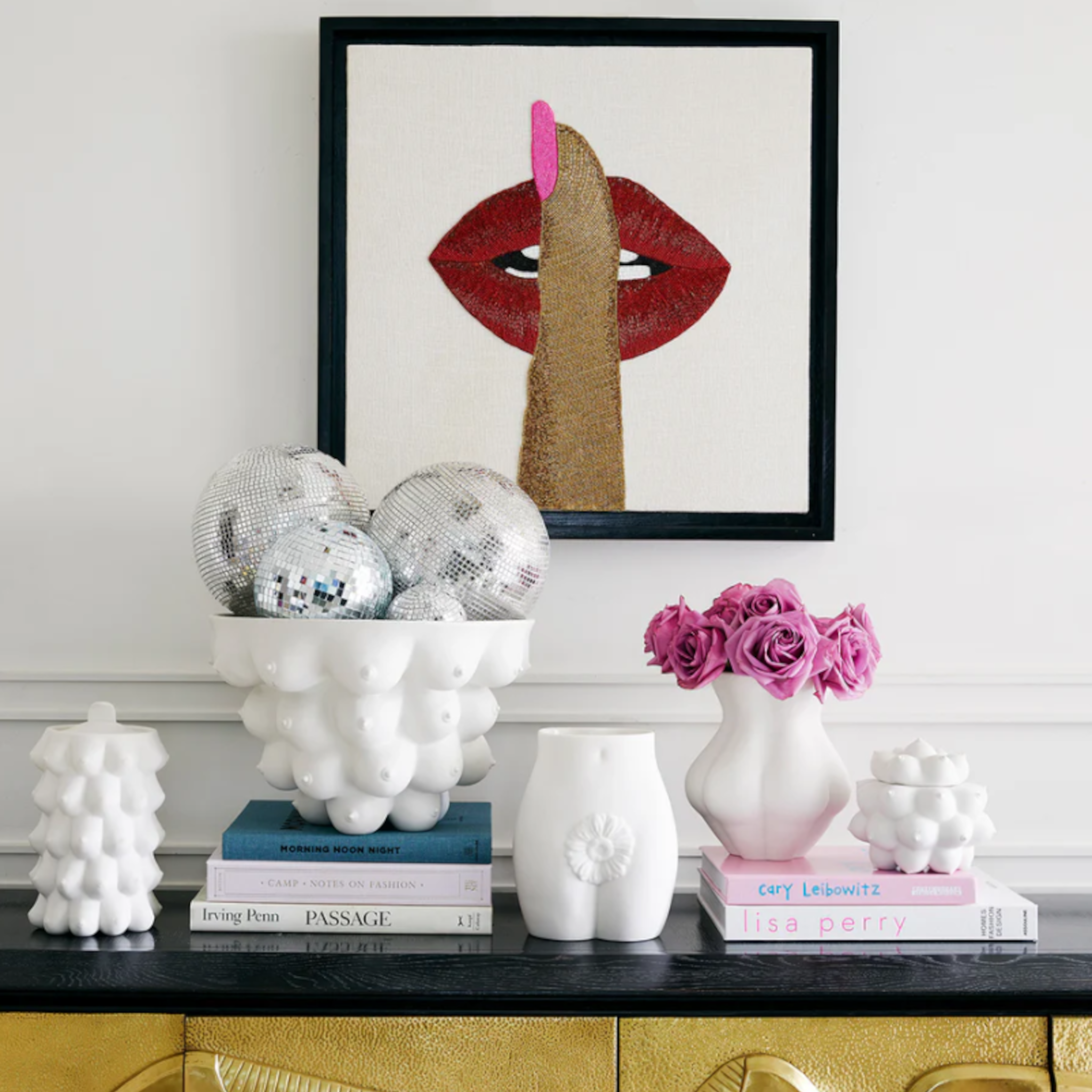 Design-Vase von Jonathan Adler inspiriert von Edie Sedgwick.