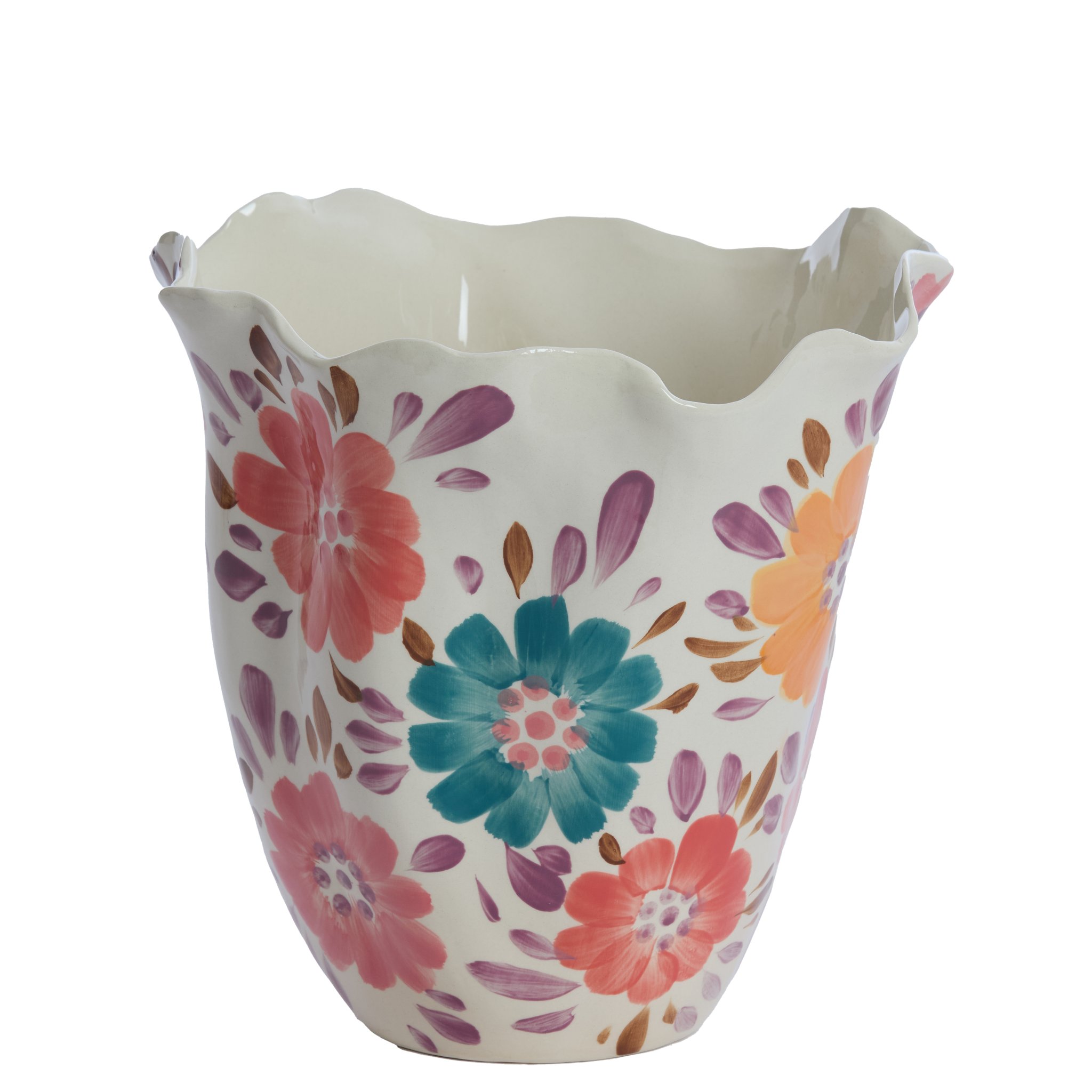 Vase FLORI von Light & Living in Rot-Orange-Violett.