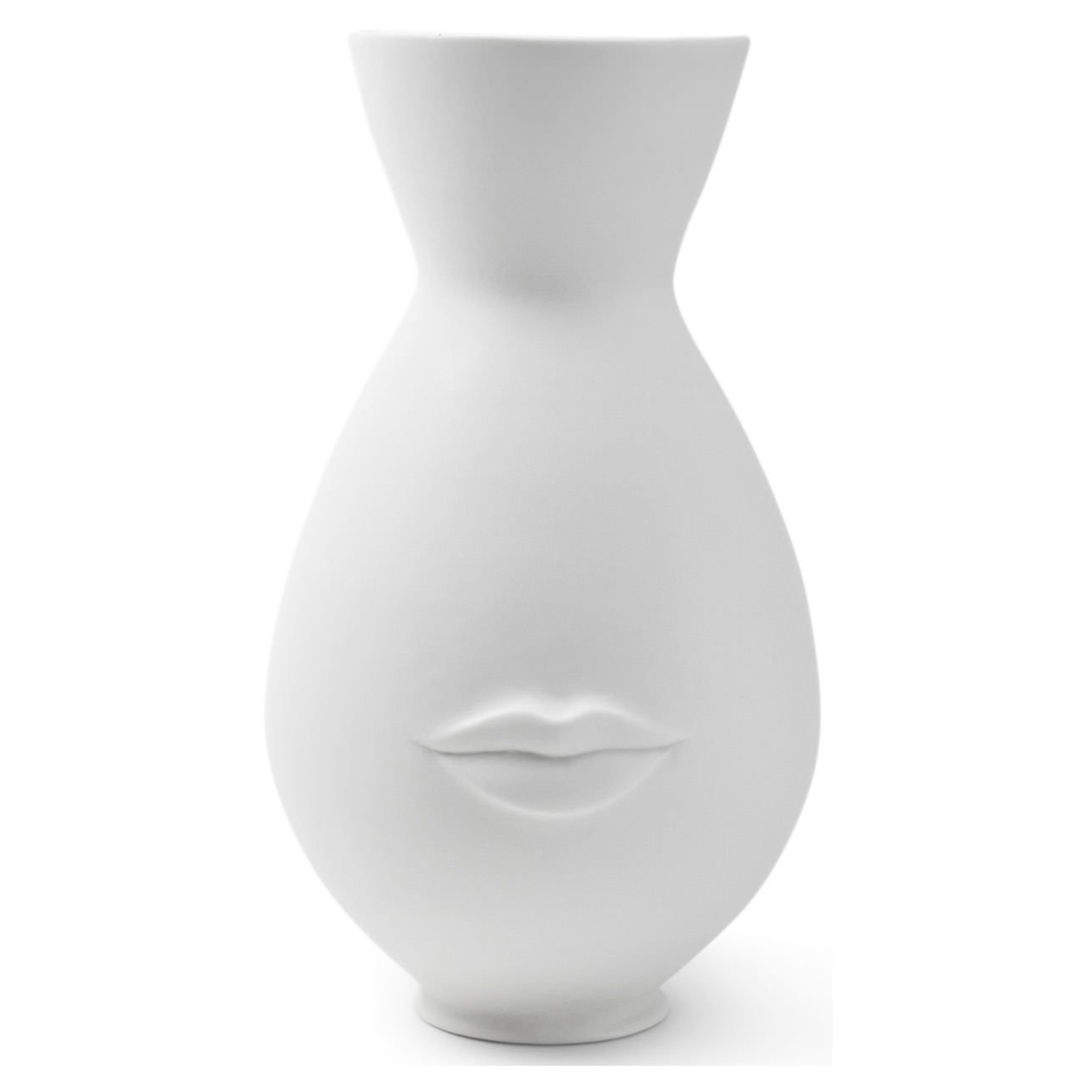 Skulpturale MR. & MRS. MUSE VASE aus Porzellan mit zwei Gesichtern.