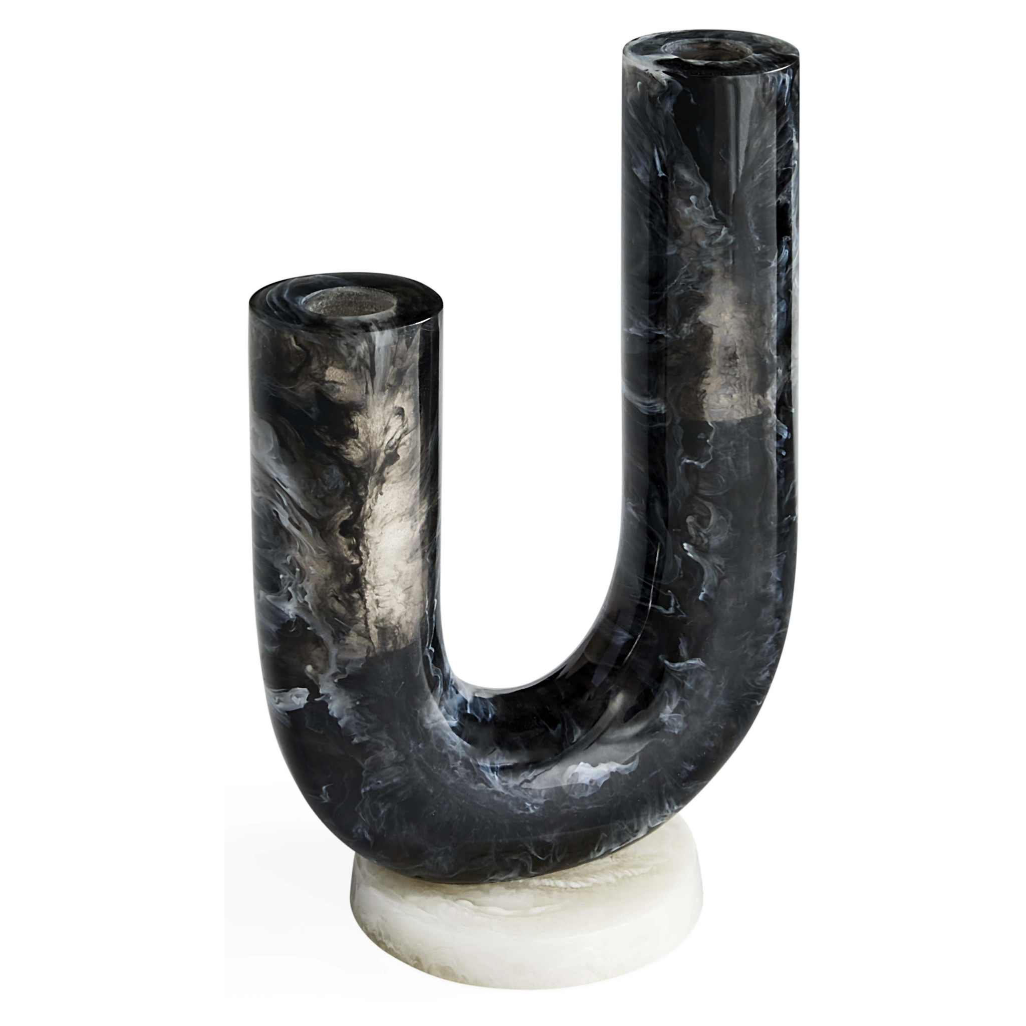 Moderne Designer-Vase Mustique von Jonathan Adler in marmorierter Optik