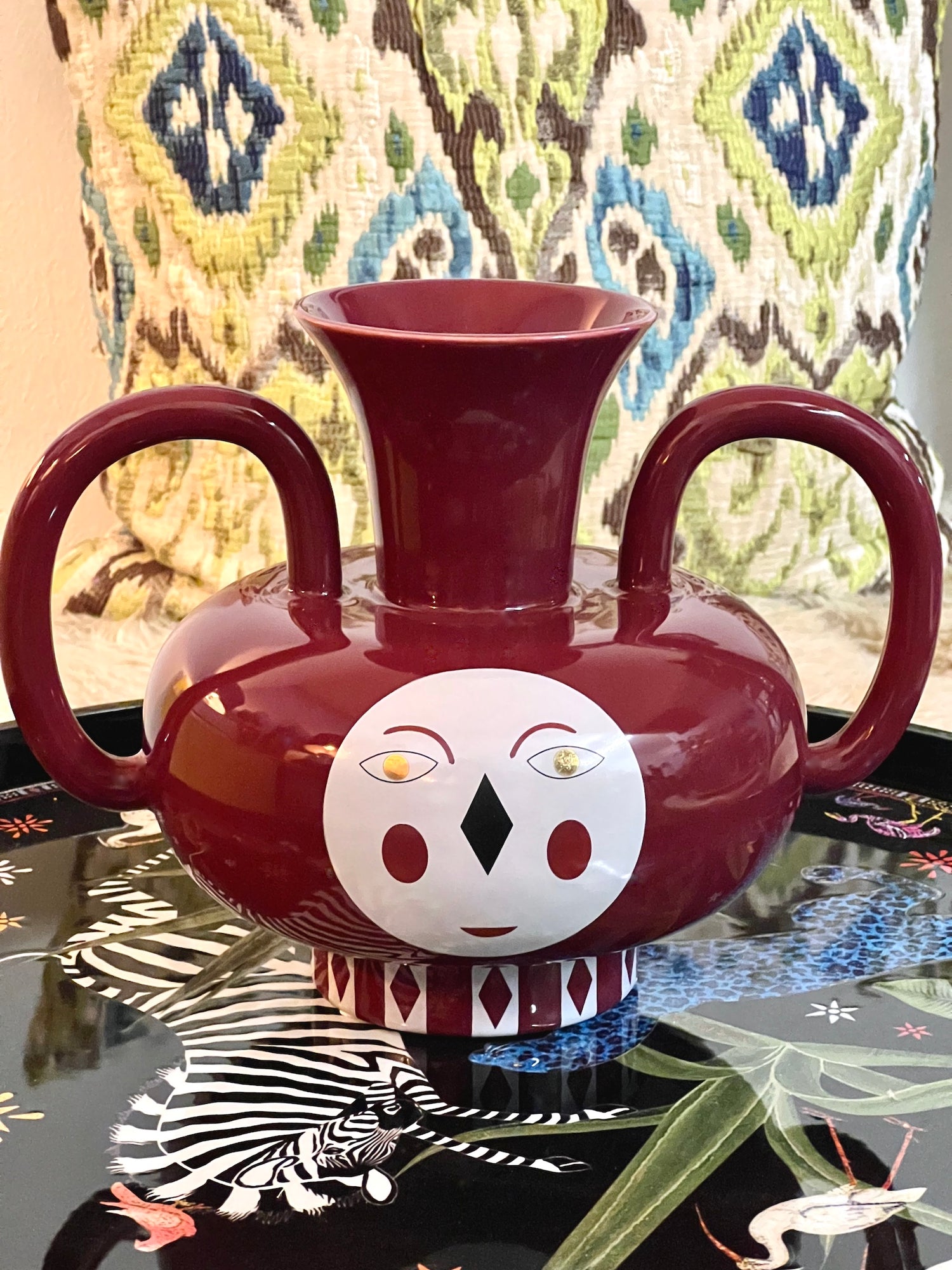 Raki Vase Glossy Bordeaux by Bosa